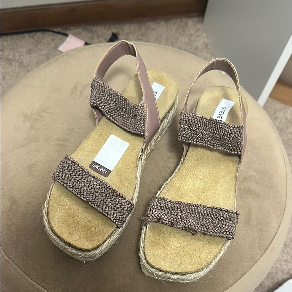 Steve Madden Women's Brown Espadrille Sandals